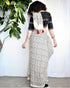 Ivory Black Hand Block Printed Cotton Mul Saree